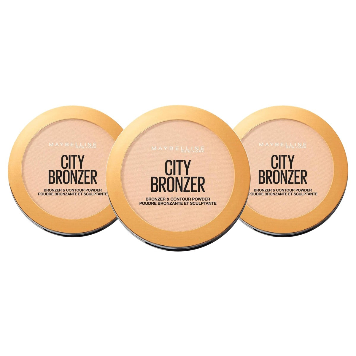 MAYBELLINE City Bronzer Bronzing Powder 100 Light Cool - 3 stuks