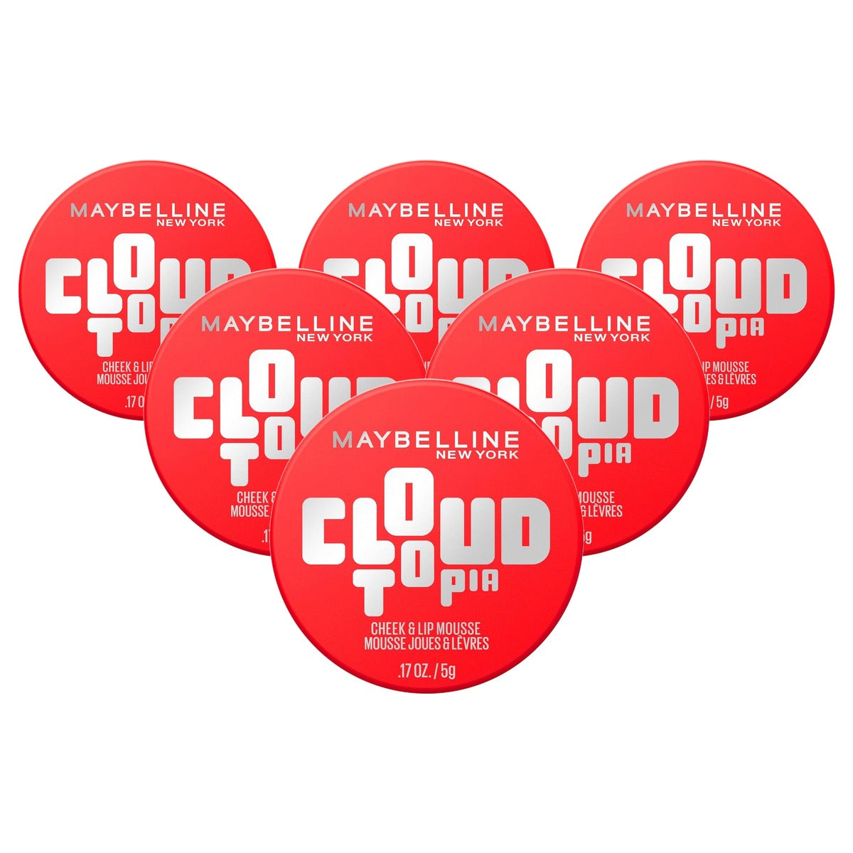 MAYBELLINE Cloudtopia 03 Divine Crimson 5 g - 6 stuks
