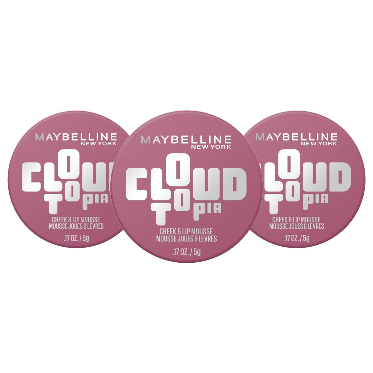 MAYBELLINE Cloudtopia Wang- & Lippen Mousse 5 g - 3 stuks
