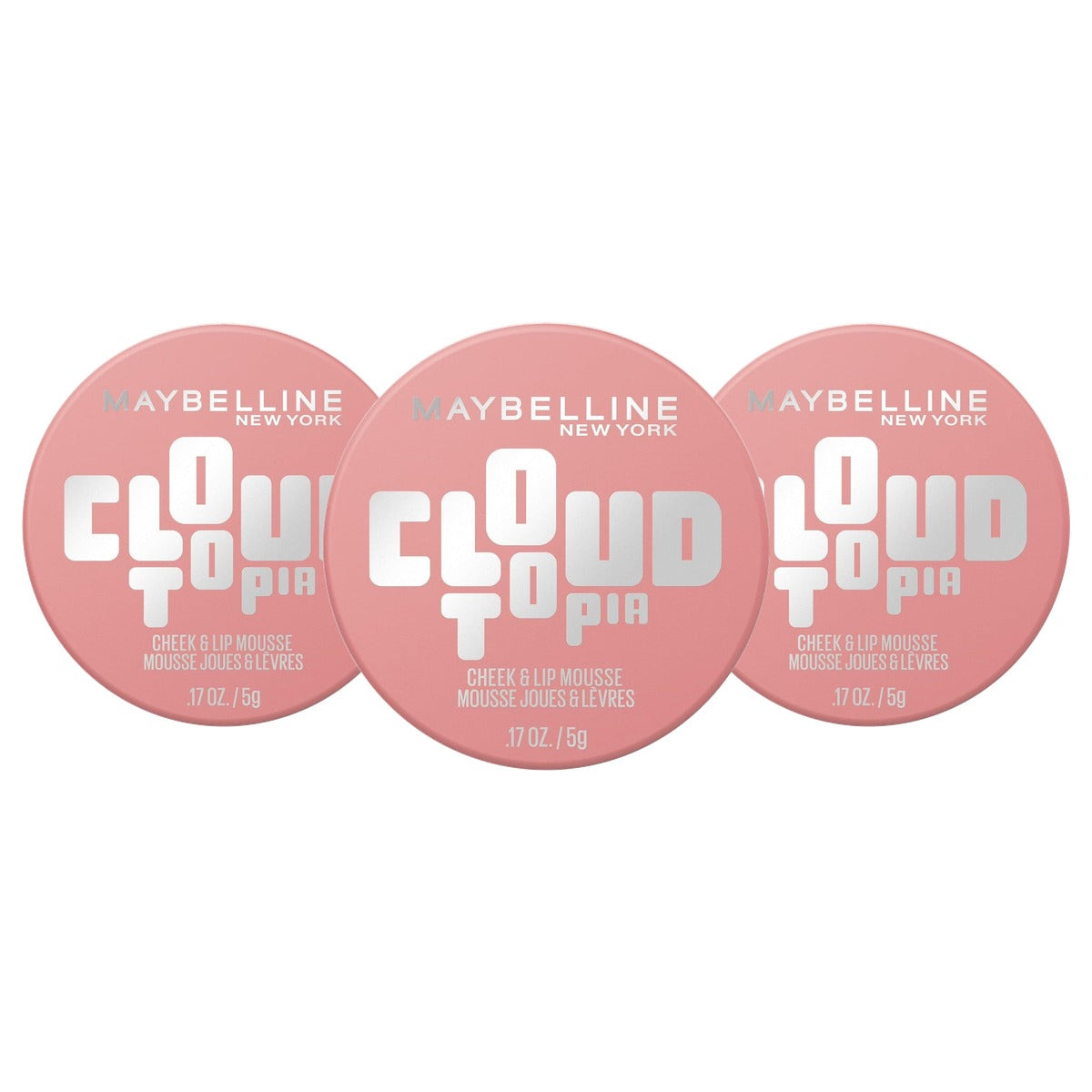 MAYBELLINE Cloudtopia Wang- & Lippen Mousse 09 Dreamy Dawn 5 g - 3 stuks