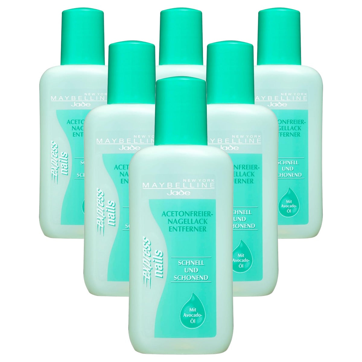 MAYBELLINE Jade Express Nails Nagellakverwijderaar 125 ml - 6 stuks