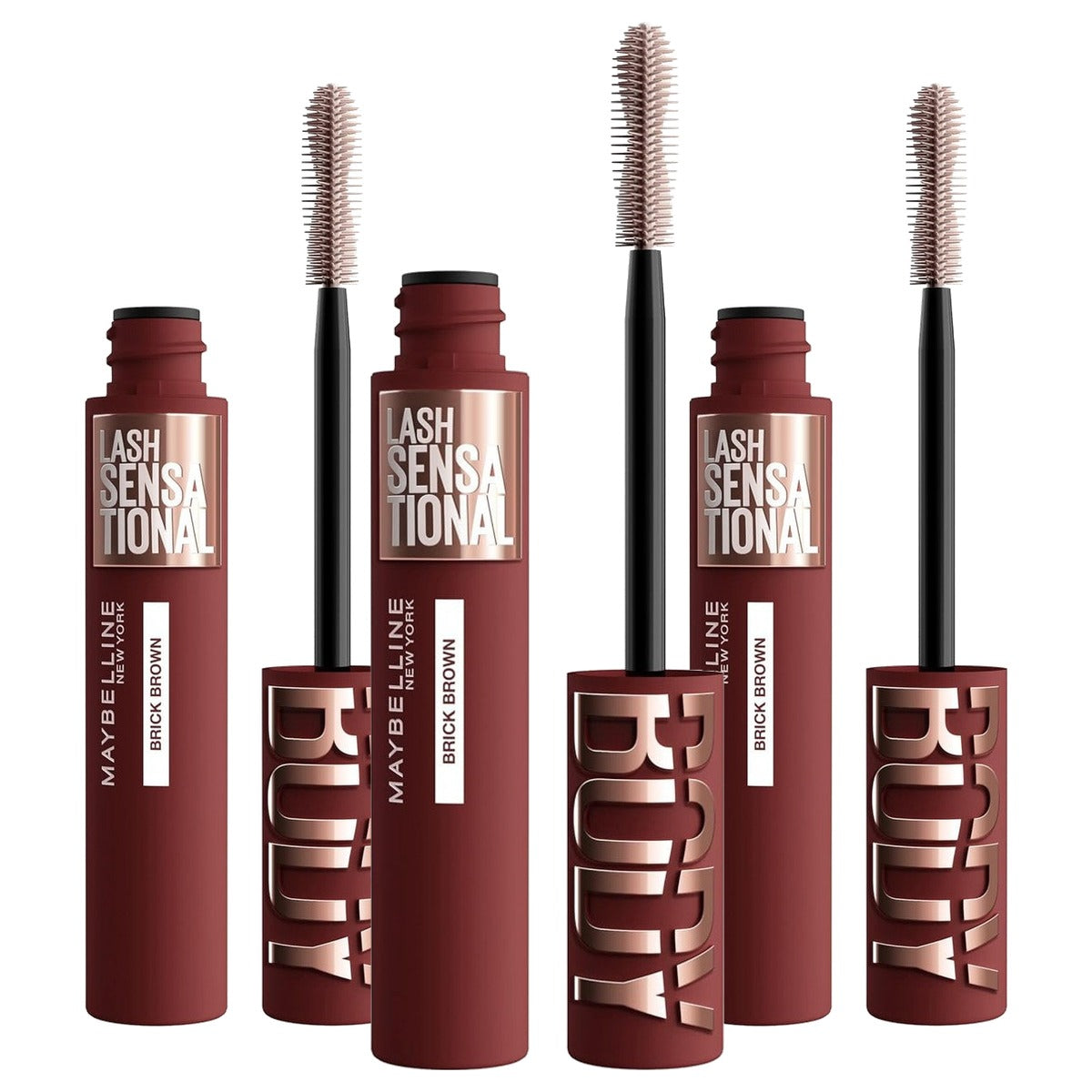 MAYBELLINE Lash Sensational Body Mascara Mocha Brown 9,75 ml - 3 stuks