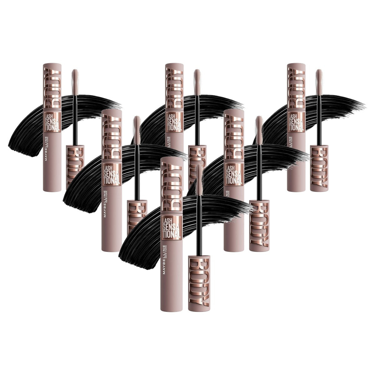 MAYBELLINE Lash Sensational Body Mascara zwart 9,5 ml - 6 stuks