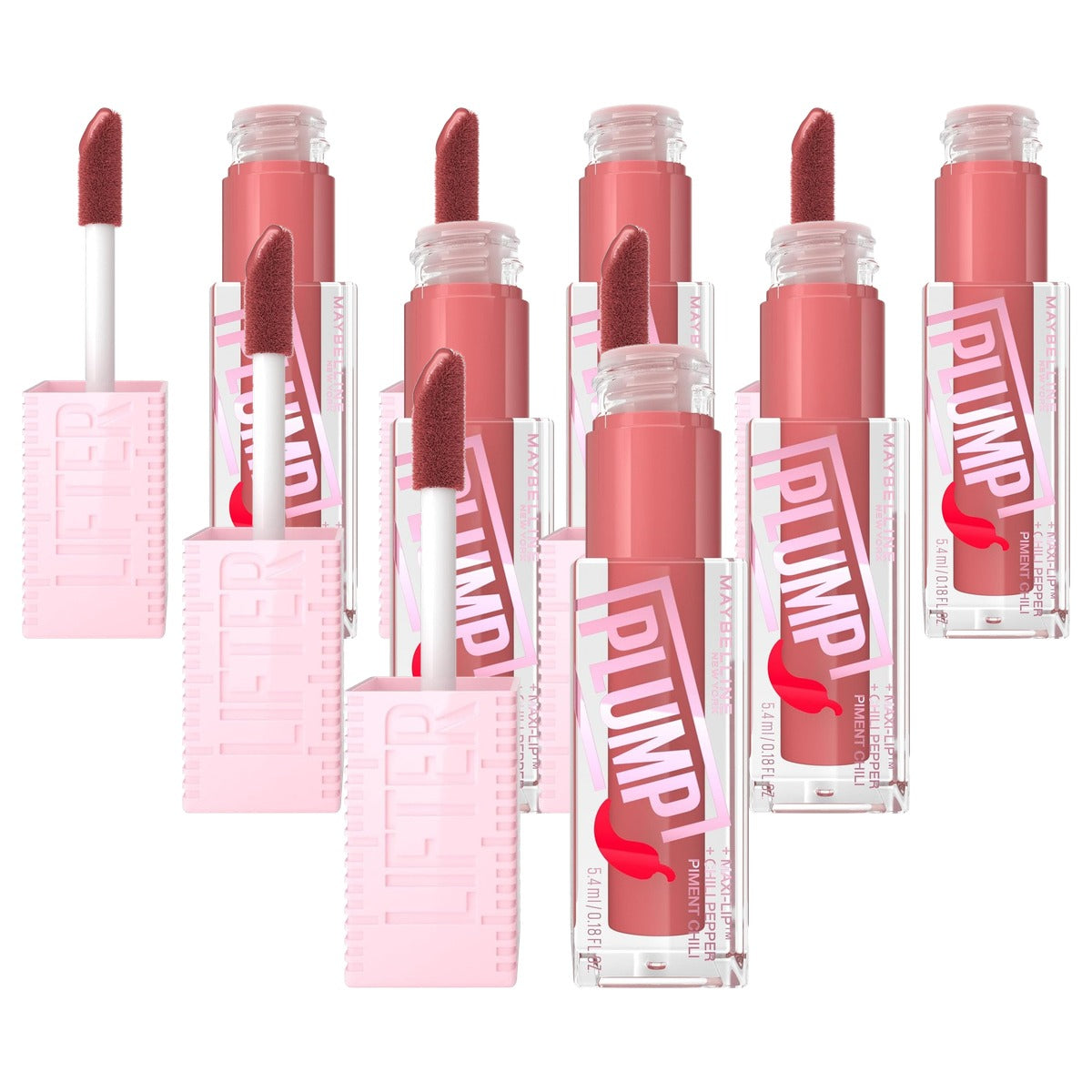 MAYBELLINE Lifter Plump 005 Peach Feaver 5,4 ml - 6 stuks