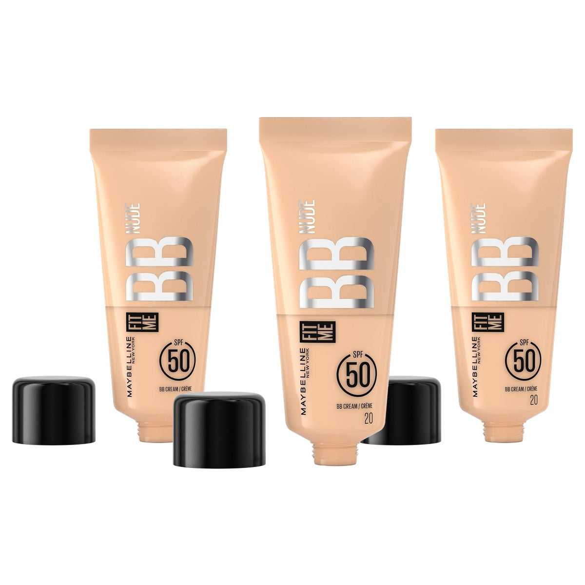 MAYBELLINE Fit me Nude BB Cream 20 - 3 stuks