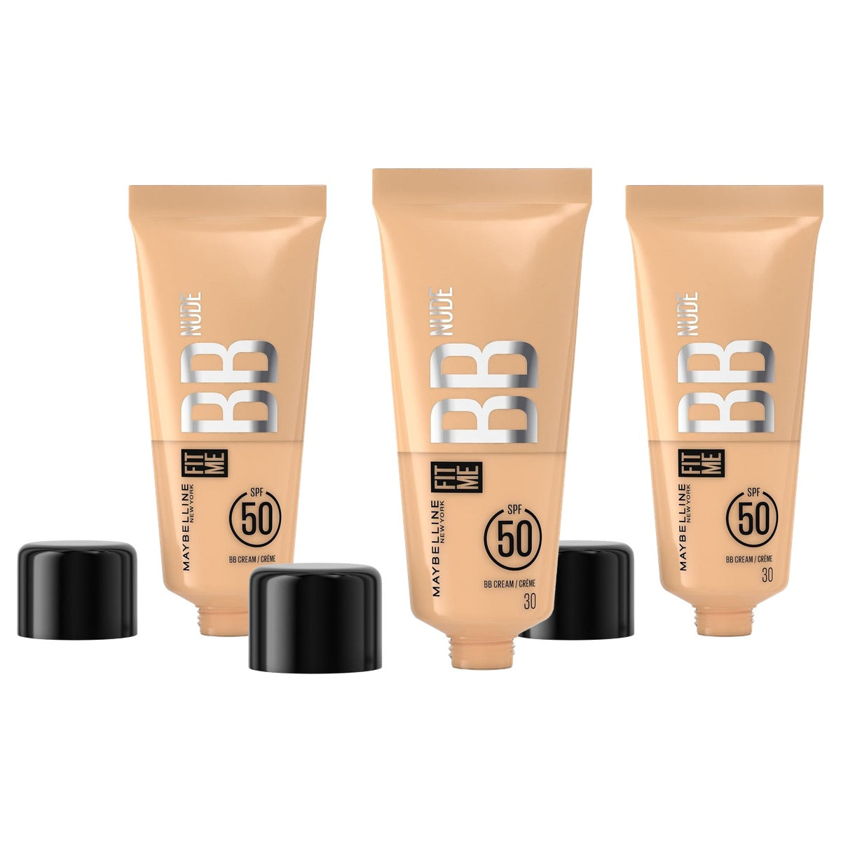 MAYBELLINE Fit me Nude BB Cream 30 - 3 stuks