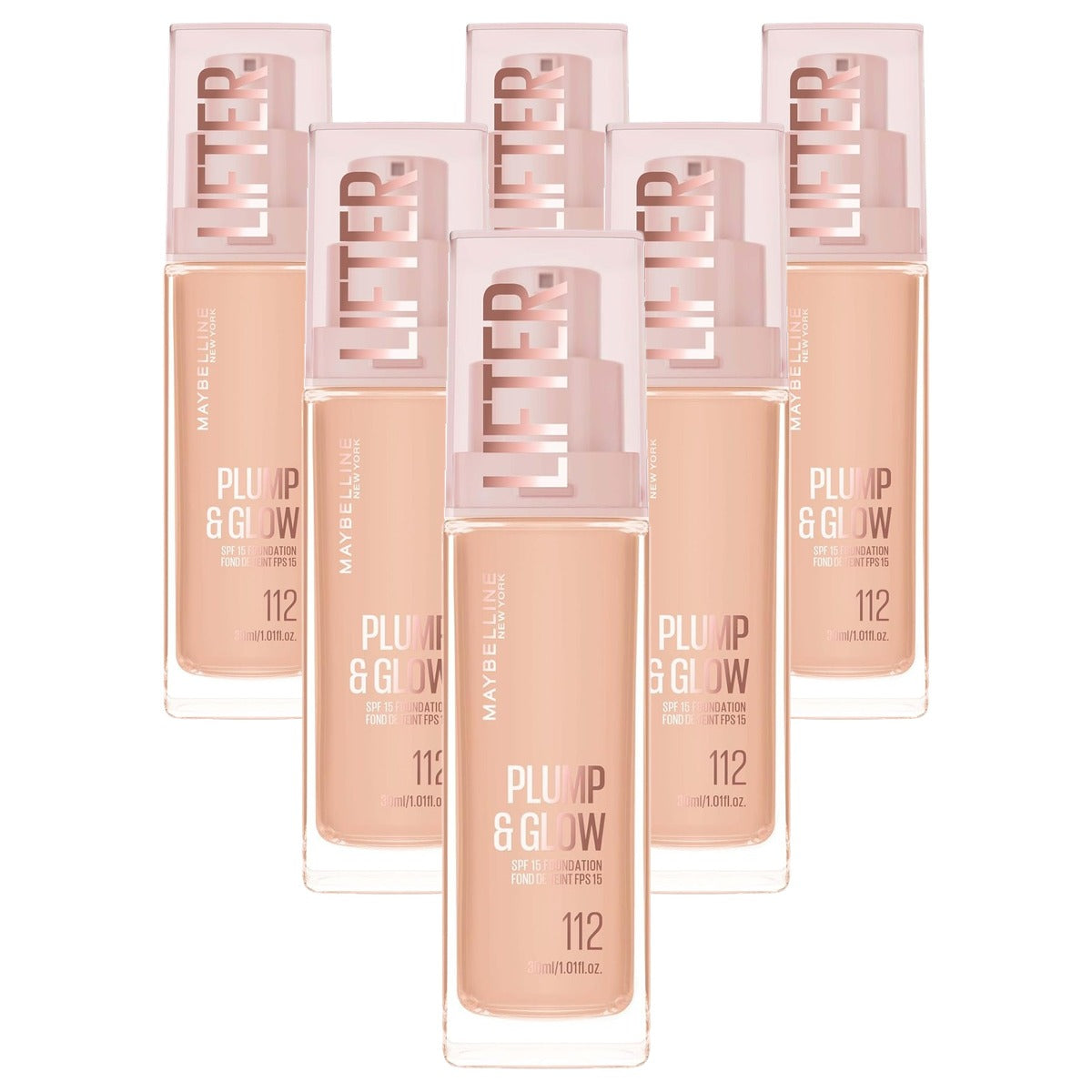 MAYBELLINE Lifter Foundation nr. 112 30 ml - 6 stuks