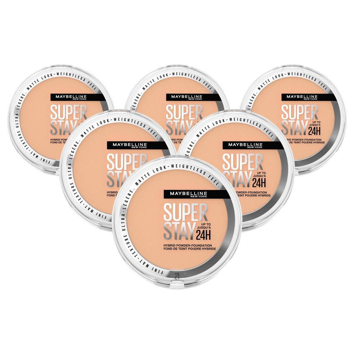MAYBELLINE Super Stay Hybrid Powder Foundation nr. 21, 1 stuk - 6 stuks