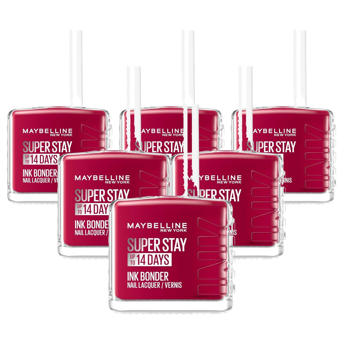 MAYBELLINE Super Stay Ink Bonder Nagellak 501 Cherry Sin 12,3 ml - 6 stuks
