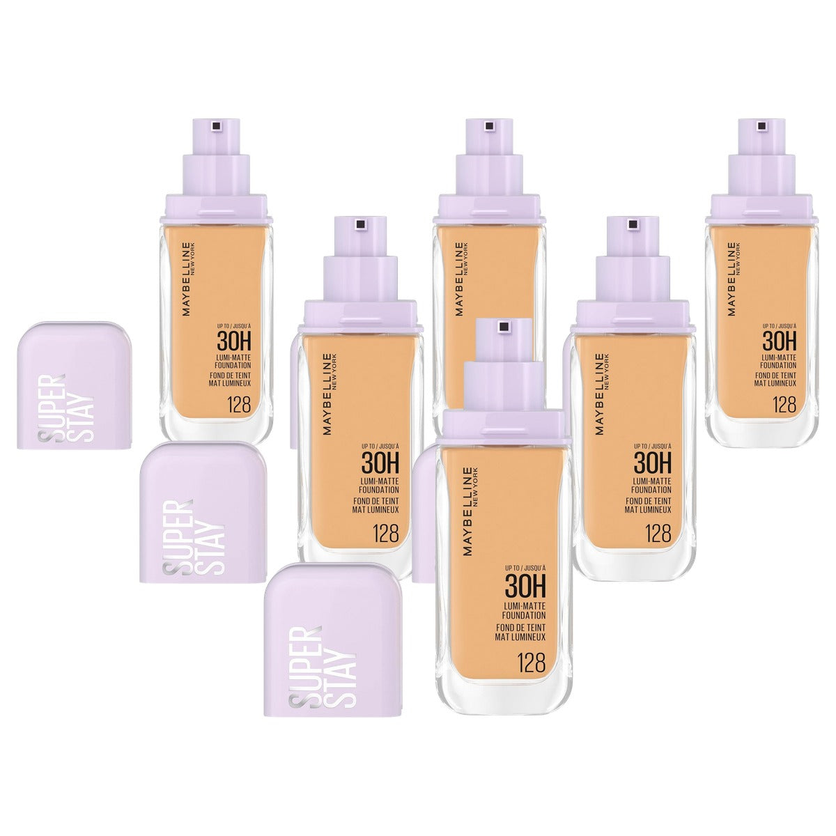 MAYBELLINE Super Stay Lumi Matte Foundation 128 35 ml - 6 stuks