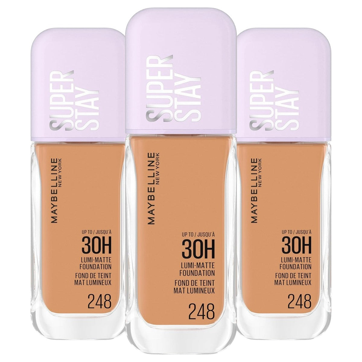 MAYBELLINE Super Stay Lumi Matte Foundation 248 35 ml - 3 stuks