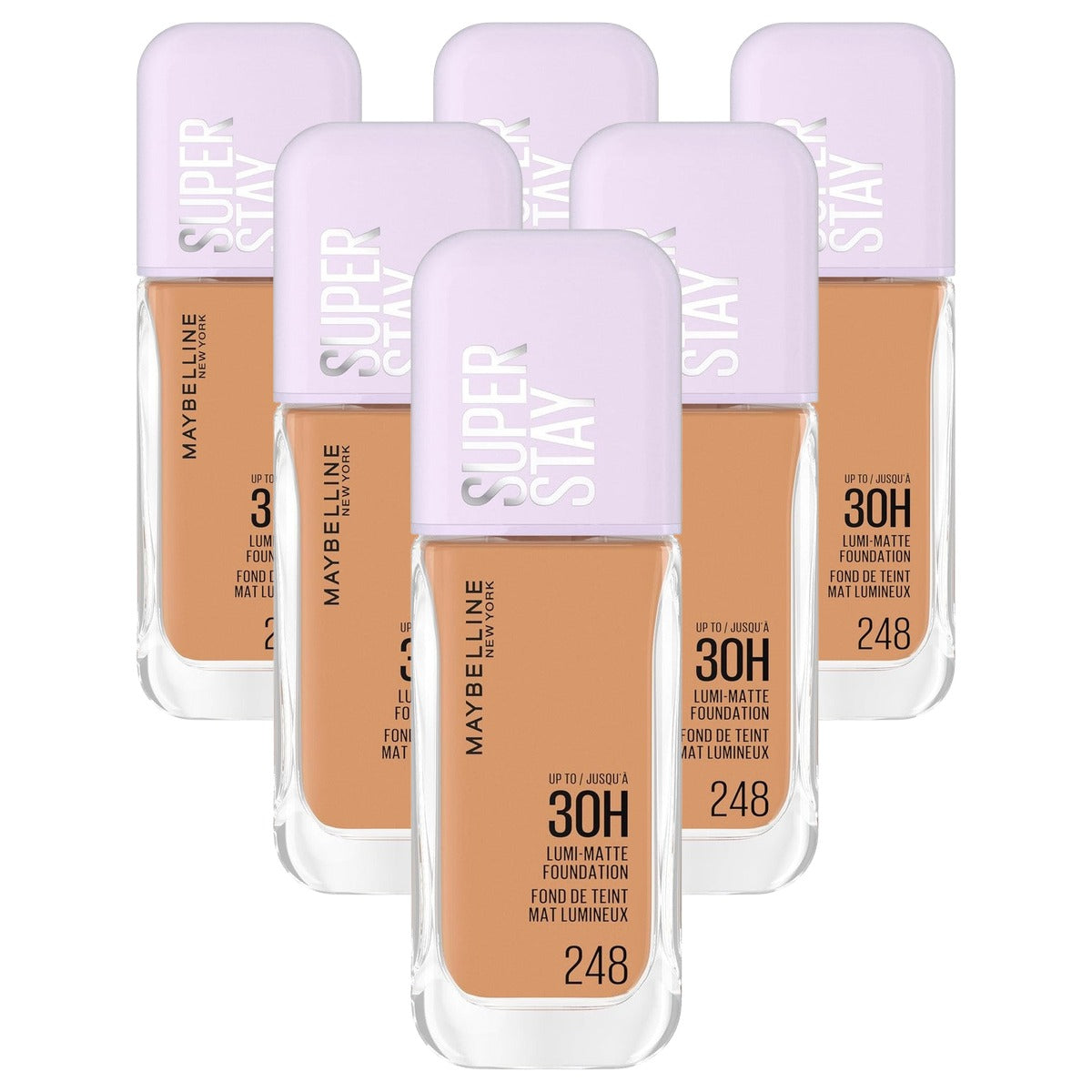 MAYBELLINE Super Stay Lumi Matte Foundation 248 35 ml - 6 stuks