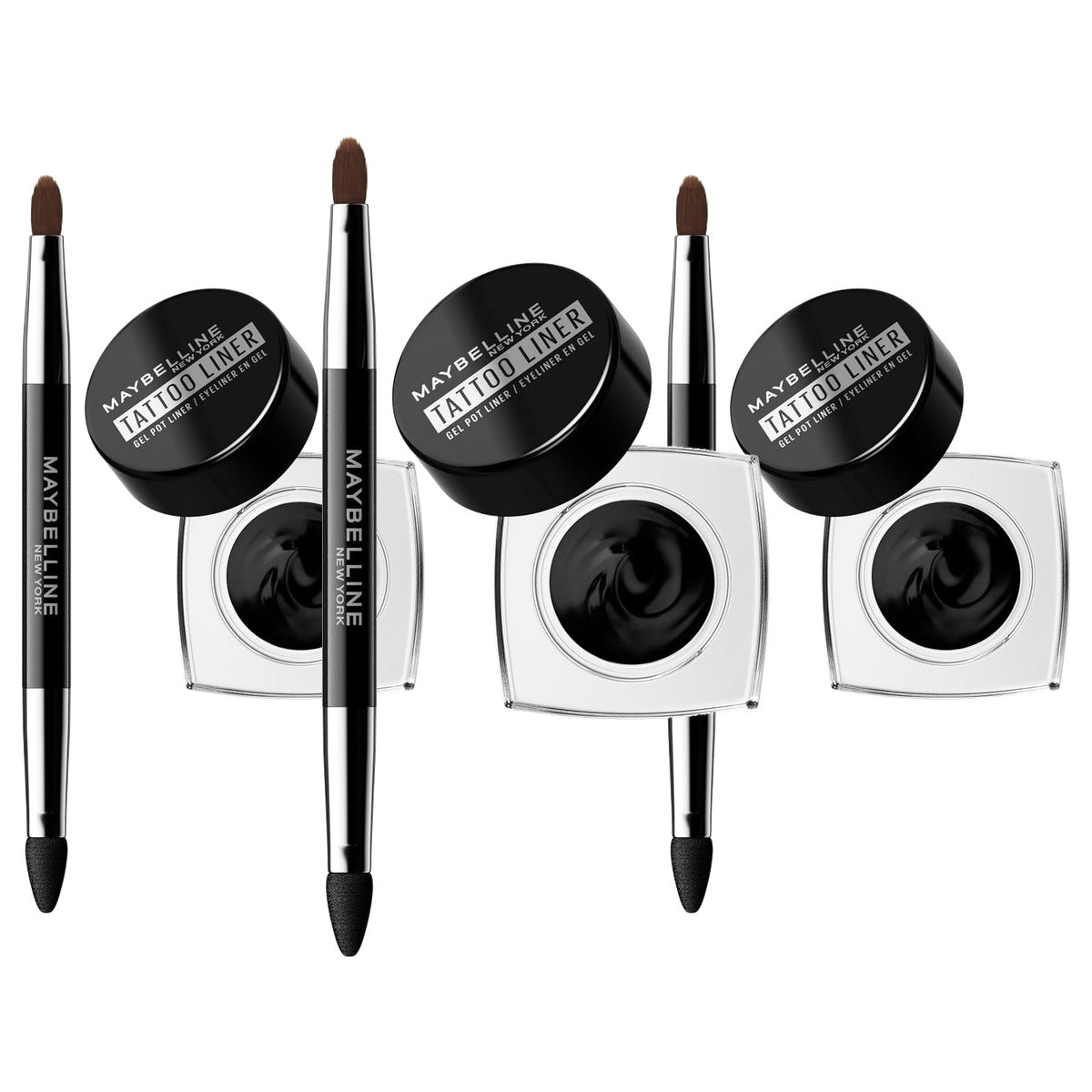 MAYBELLINE Tattoo Liner Gel Pot 950 Blackest Black - 3 stuks