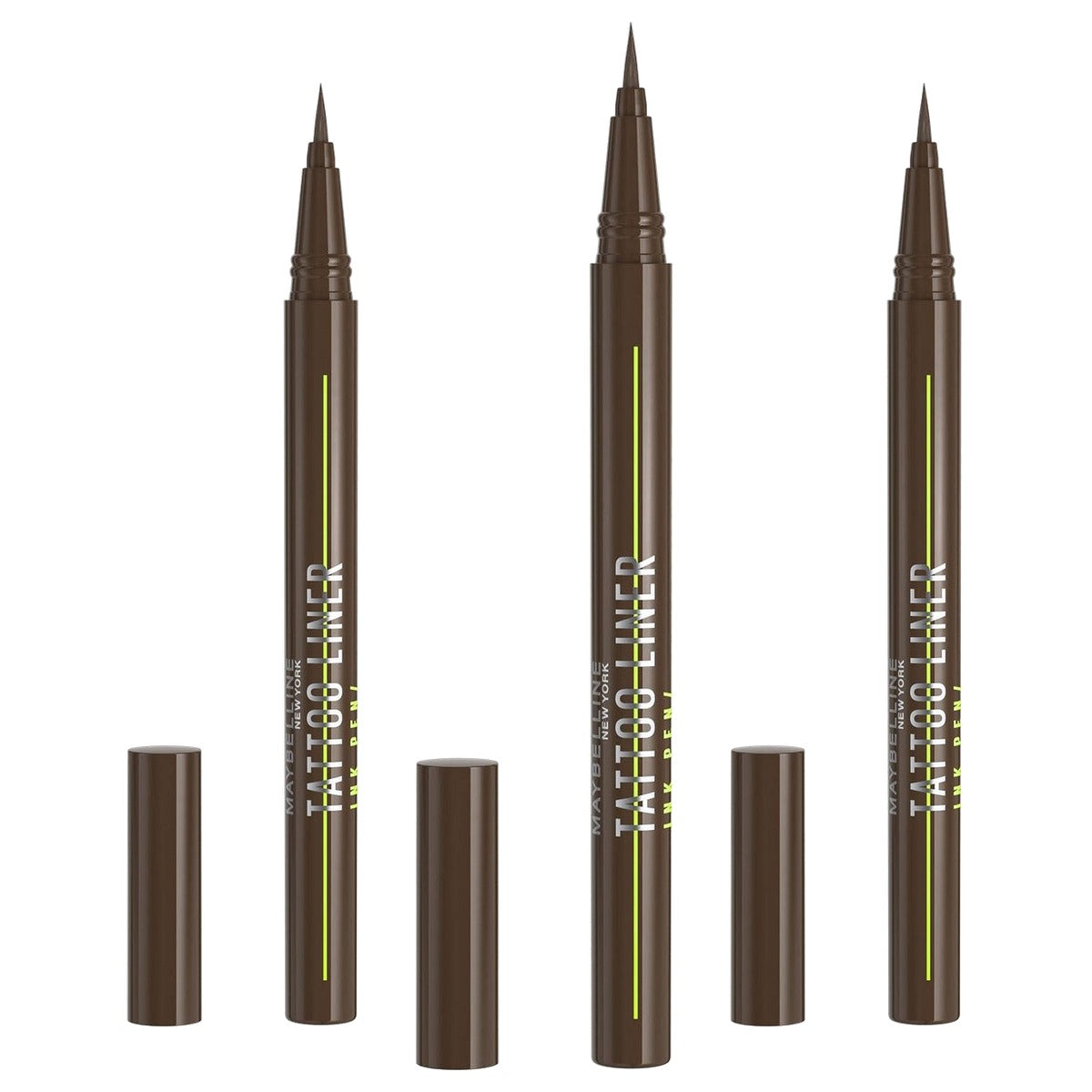MAYBELLINE Tattoo Liner Ink Eyeliner 882 Pitch Brown 1 ml - 3 stuks