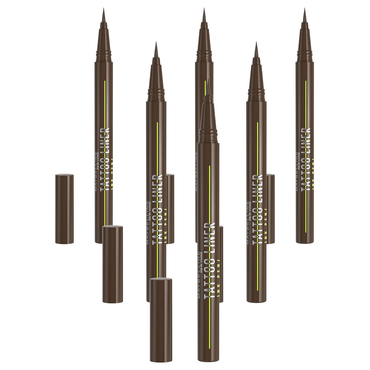 MAYBELLINE Tattoo Liner Ink Eyeliner 882 Pitch Brown 1 ml - 6 stuks