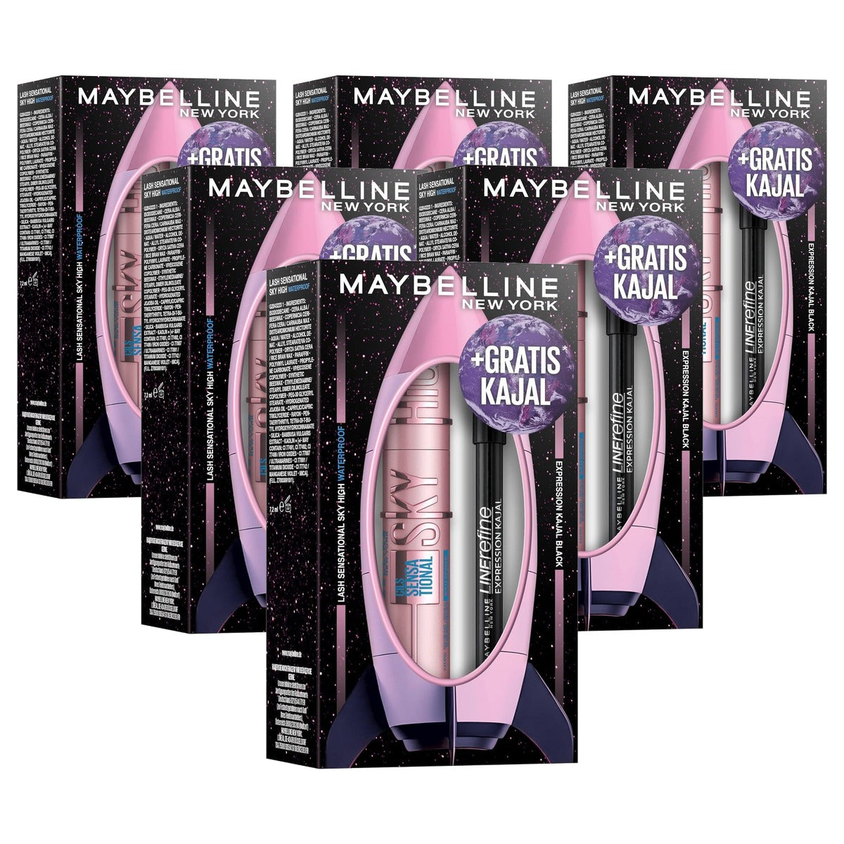 MAYBELLINE XMAS Set Sky High Mascara & Kajal 33 Black - 6 stuks