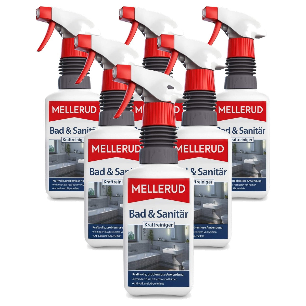 Mellerud Bad & Sanitair Krachtreiniger 6 x 0,5 l - Voordeelverpakking