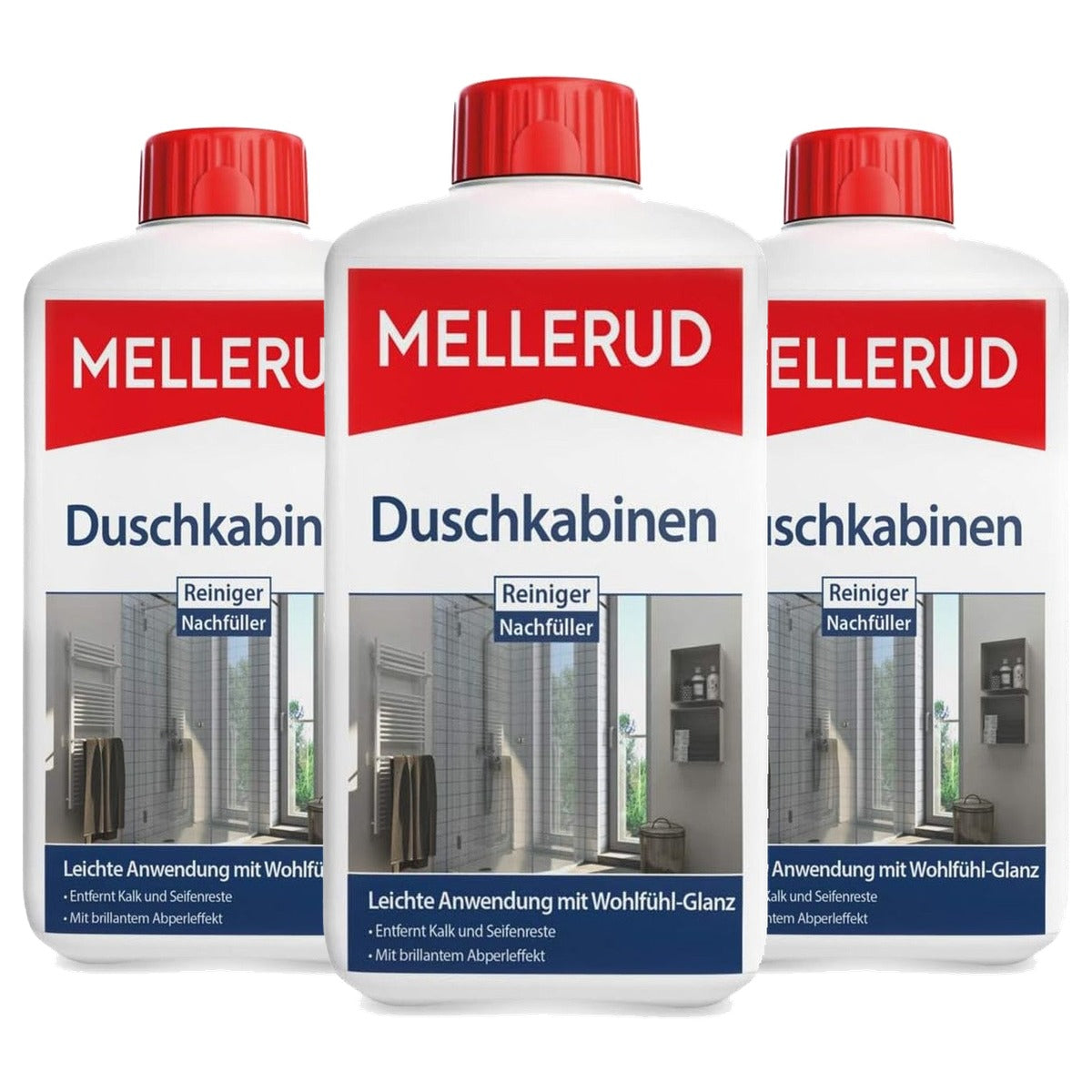 Mellerud Douchecabinereiniger Navulling 3 x 1 l - Voordeelverpakking