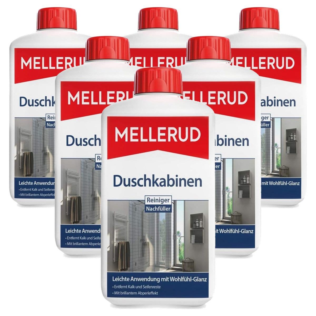 Mellerud Douchecabinereiniger Navulling 6 x 1 l - Voordeelverpakking