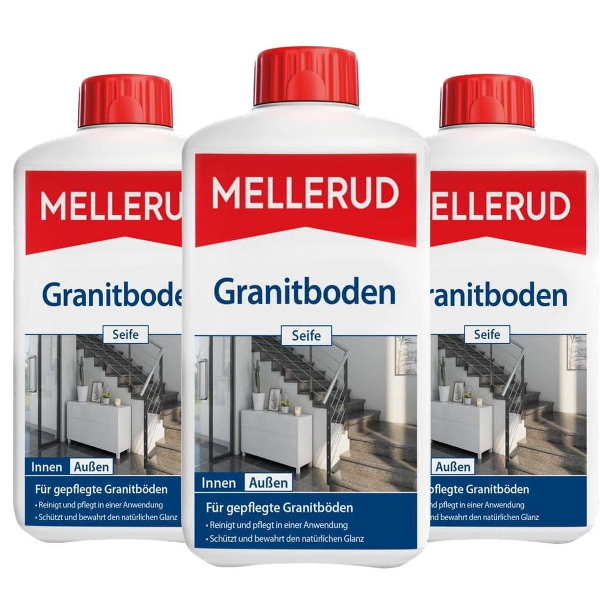Mellerud Graniet Reiniger & Verzorging 3 x 1 liter - Voordeelverpakking