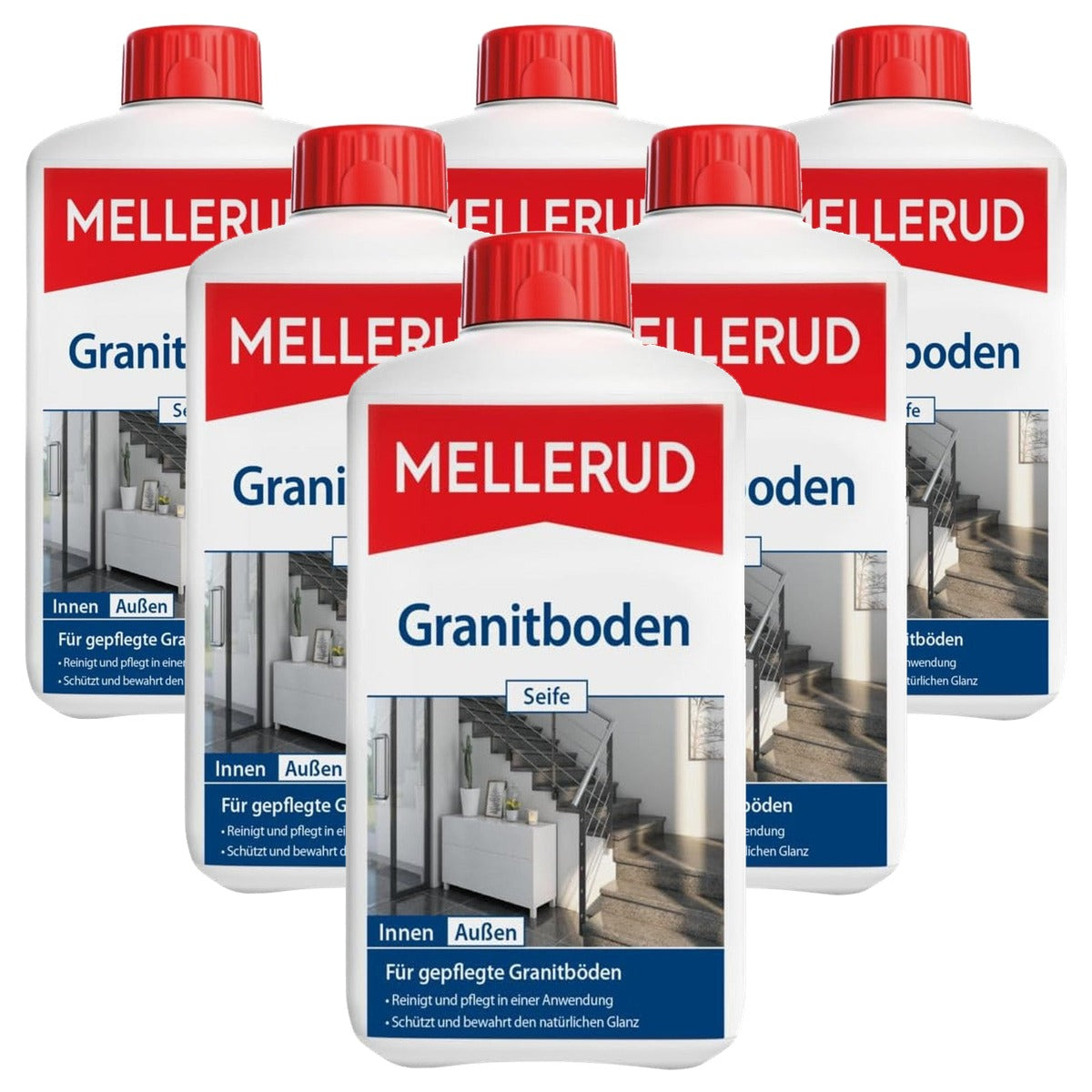 Mellerud Graniet Reiniger & Verzorging 6 x 1 liter - Voordeelverpakking