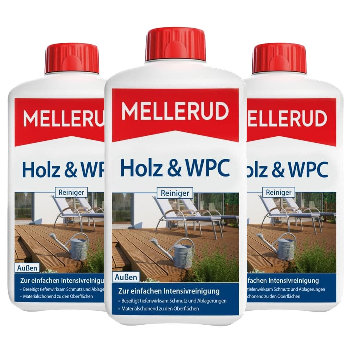 Mellerud Hout- en WPC-reiniger 3 x 1 l - Voordeelverpakking