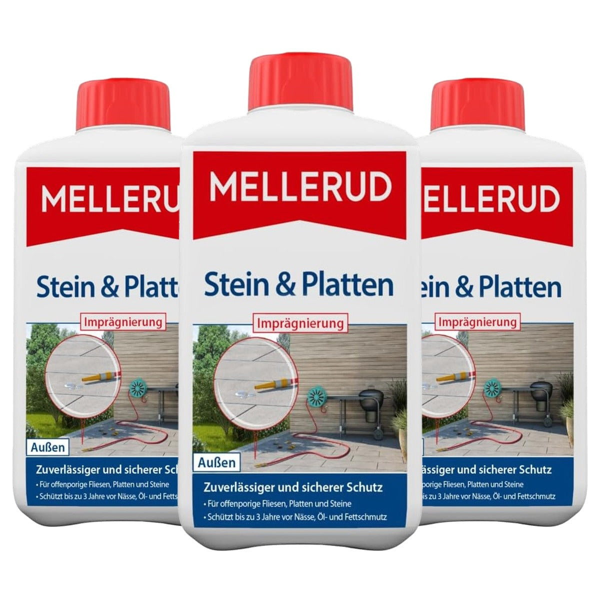 Mellerud Impregneermiddel voor beton, bestrating en tegels 3 x 1 liter - Voordeelverpakking