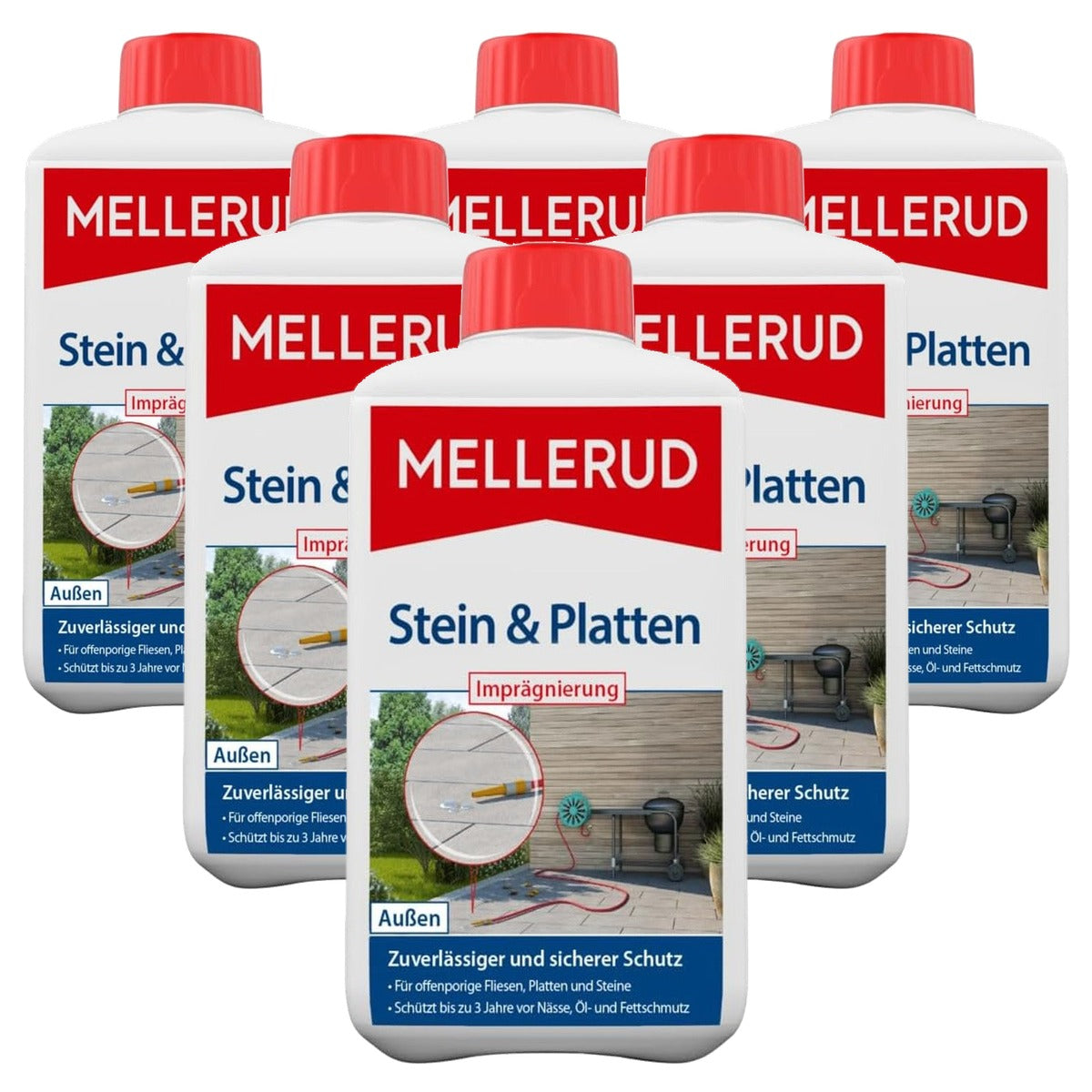 Mellerud Impregneermiddel voor beton, bestrating en tegels 6 x 1 liter - Voordeelverpakking