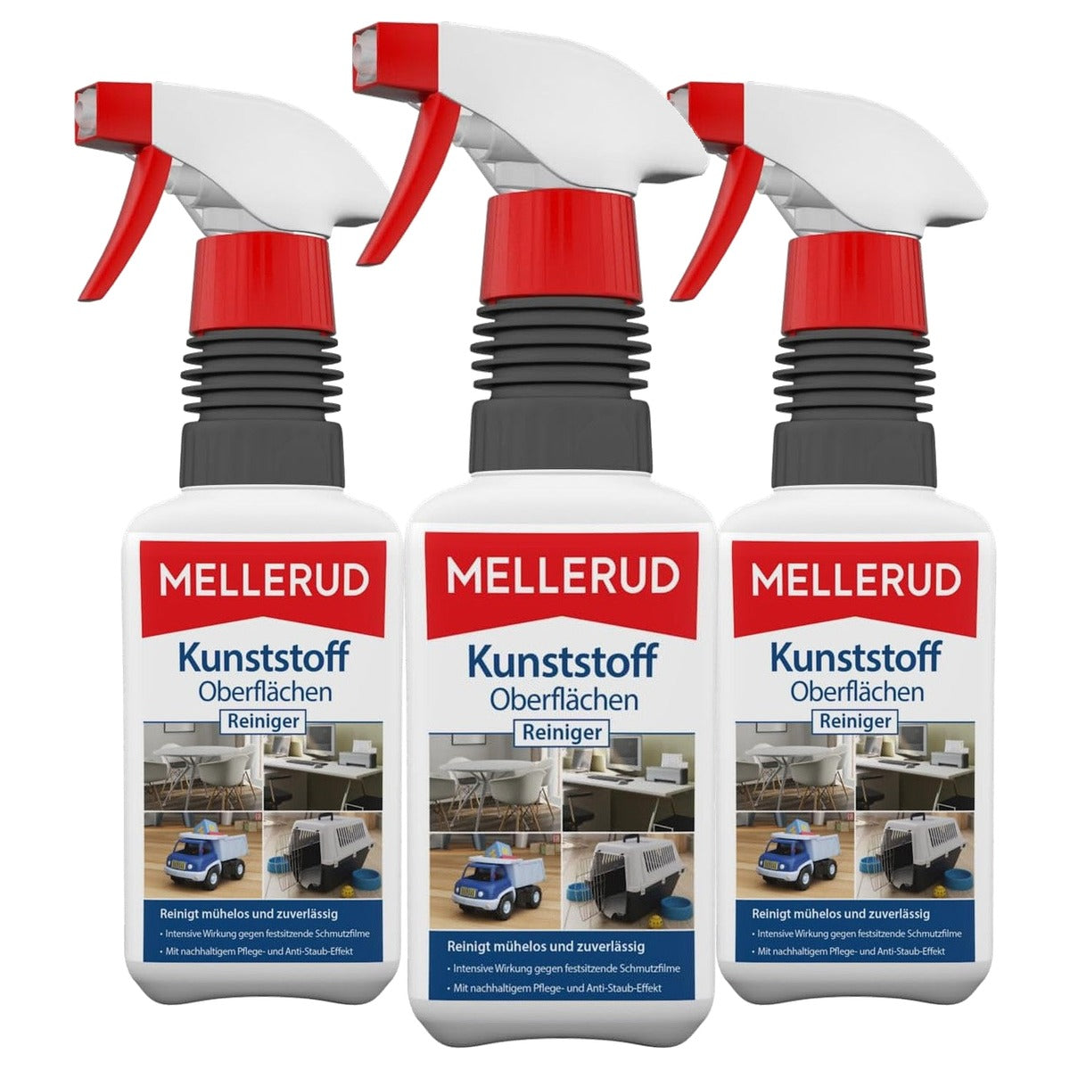 Mellerud Kunststof Oppervlaktereiniger 3 x 0,5 l - Voordeelverpakking