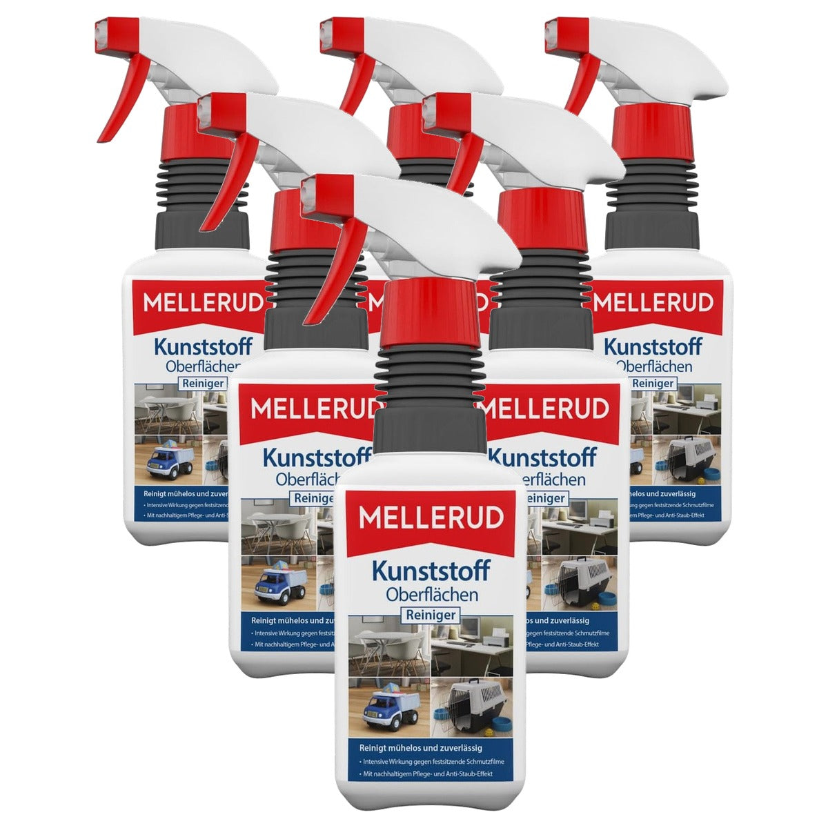 Mellerud Kunststof Oppervlaktereiniger 6 x 0,5 l - Voordeelverpakking