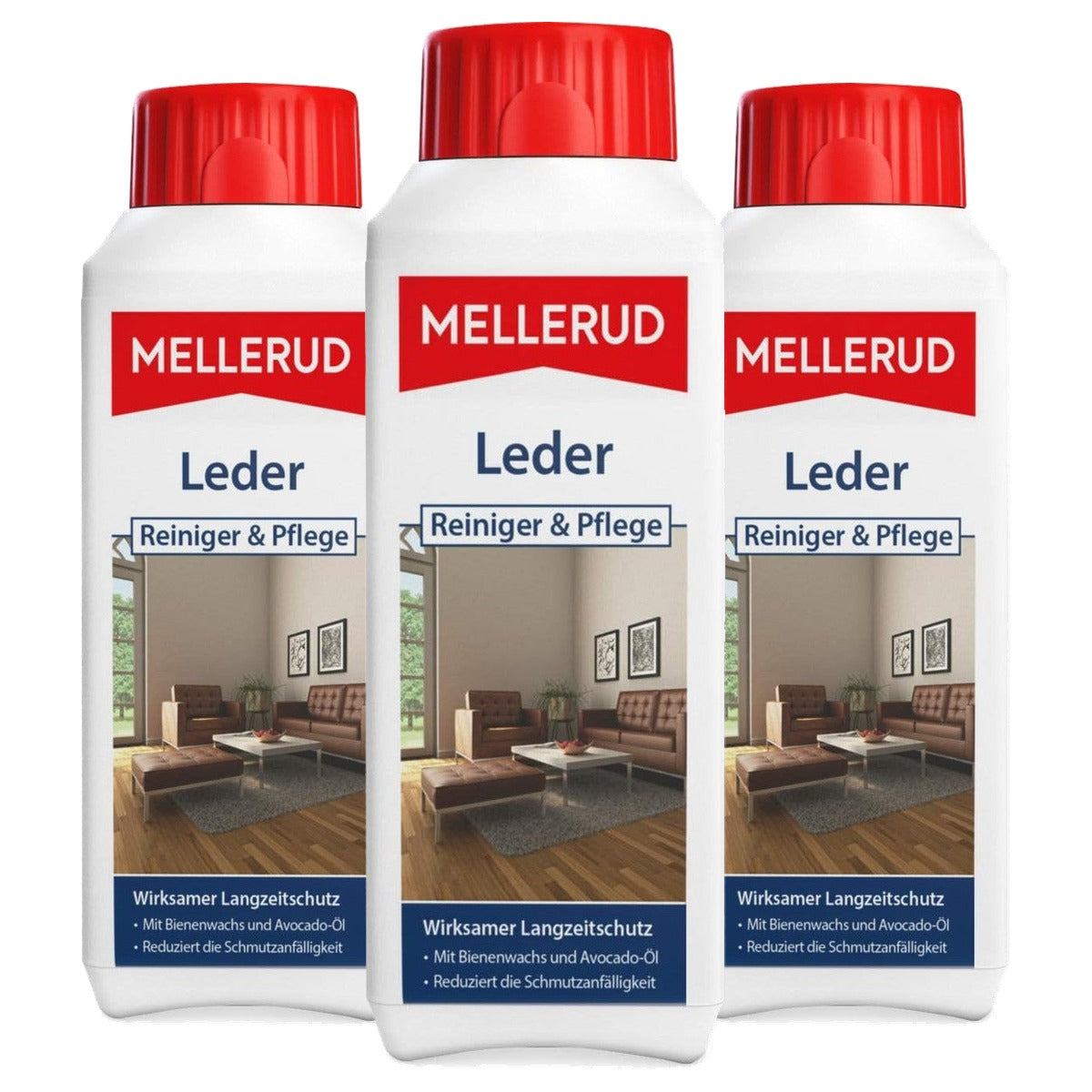 Mellerud Leerreiniger & verzorging 3 x 0,25 l - Voordeelverpakking