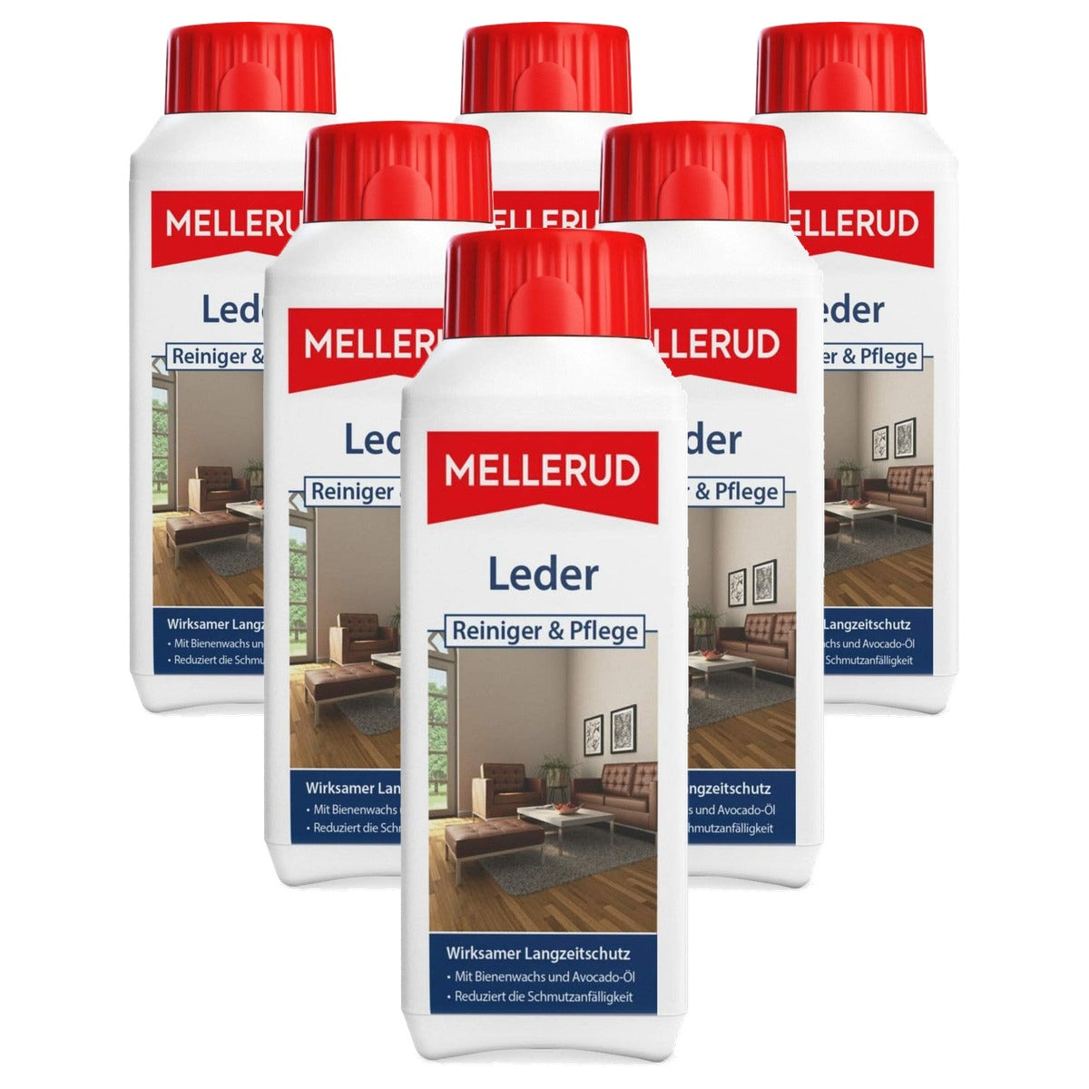 Mellerud Leerreiniger & verzorging 6 x 0,25 l - Voordeelverpakking