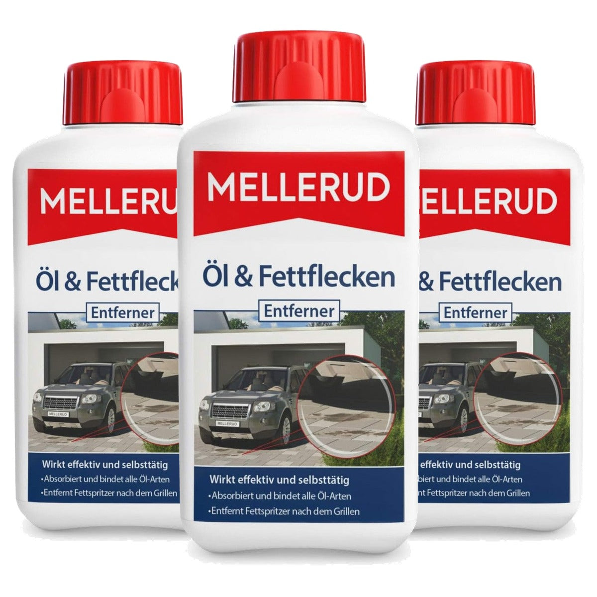 Mellerud Olie- en vetvlekken remover 3 x 0,5 l - Voordeelverpakking