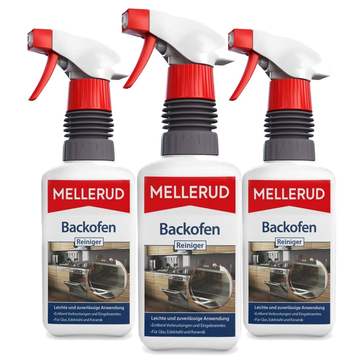 Mellerud Oven- en barbecuereiniger 3 x 0,5 liter - Voordeelverpakking
