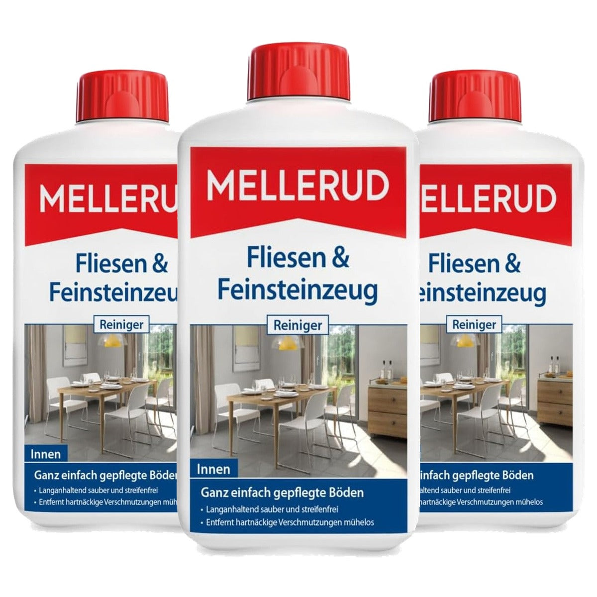 Mellerud Tegel- en fijnsteengoed reiniger 3 x 1 liter - Voordeelverpakking
