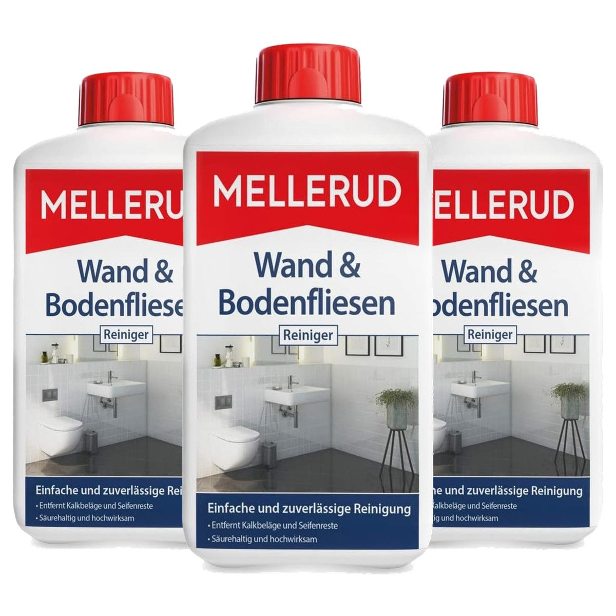 Mellerud Wand- en vloertegelreiniger 3 x 1 l - Voordeelverpakking