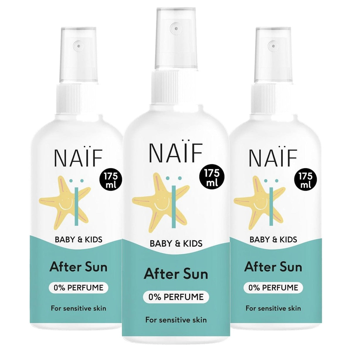Naïf Verkoelende Aftersun Spray Baby & Kind 3 x 175 ml - Voordeelverpakking