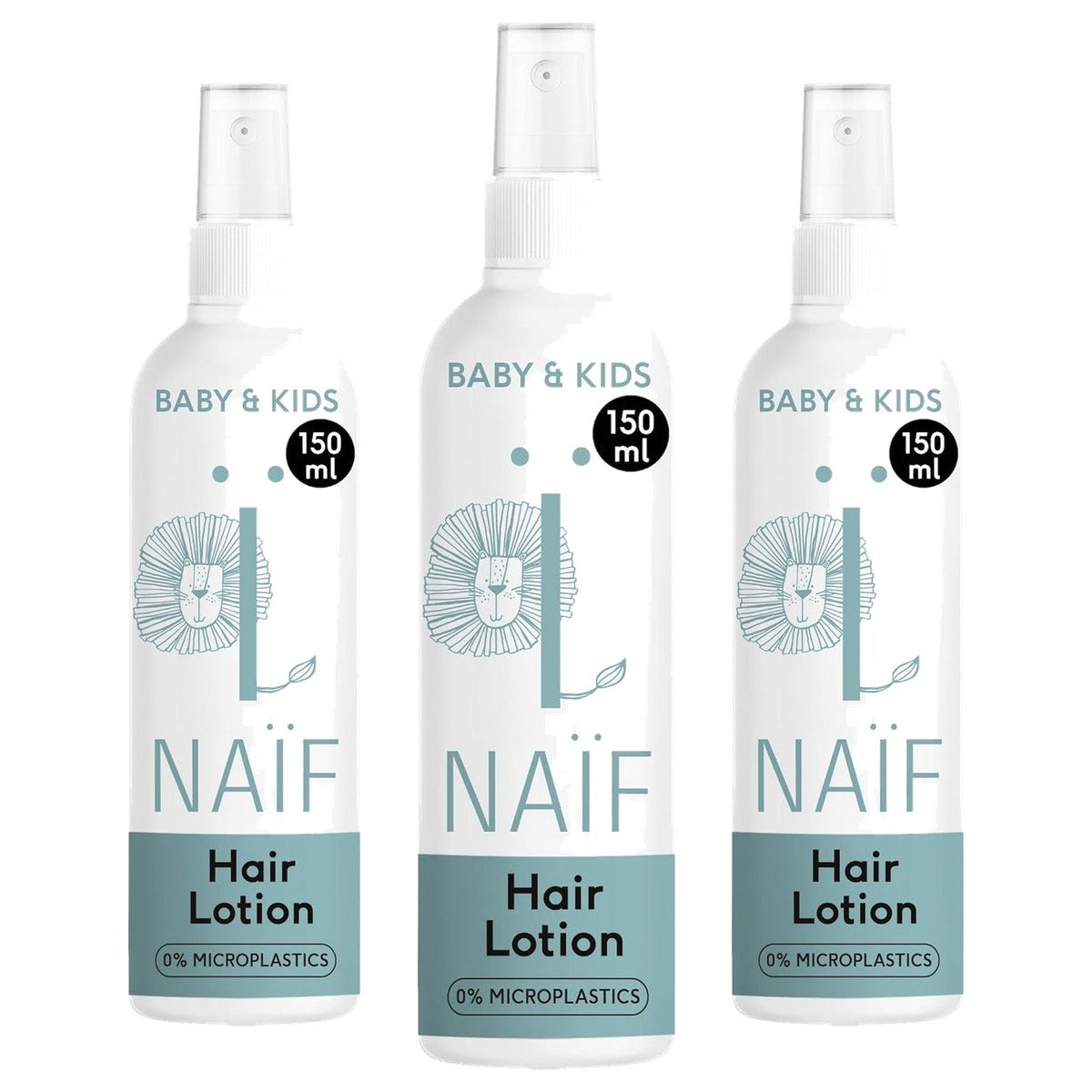 Naïf Haarontwarringslotion 3 x 150 ml - Voordeelverpakking