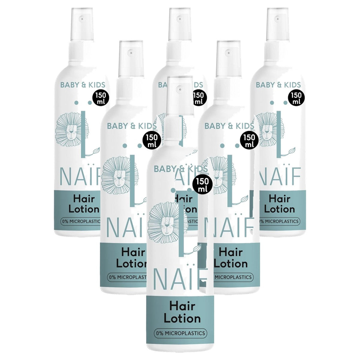 Naïf Haarontwarringslotion 6 x 150 ml - Voordeelverpakking