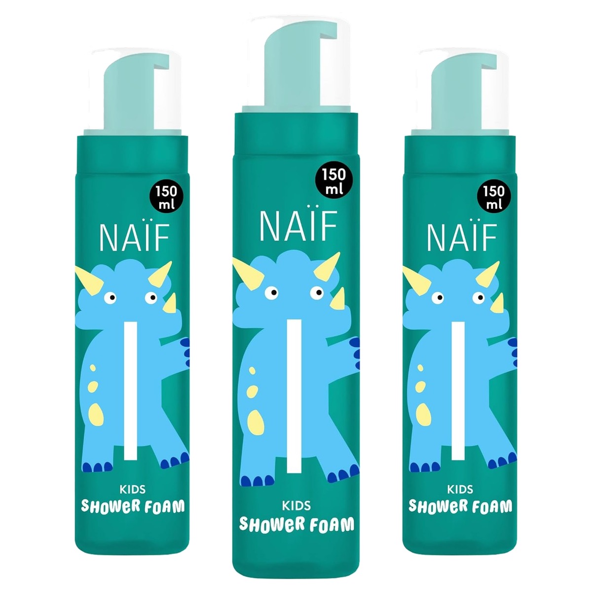 Naïf Kids Kleurrijk Doucheschuim 3 x 150 ml - Voordeelverpakking