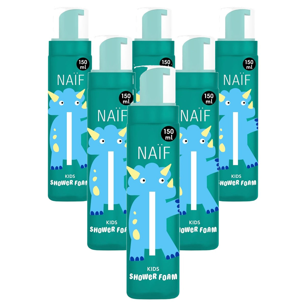 Naïf Kids Kleurrijk Doucheschuim 6 x 150 ml - Voordeelverpakking