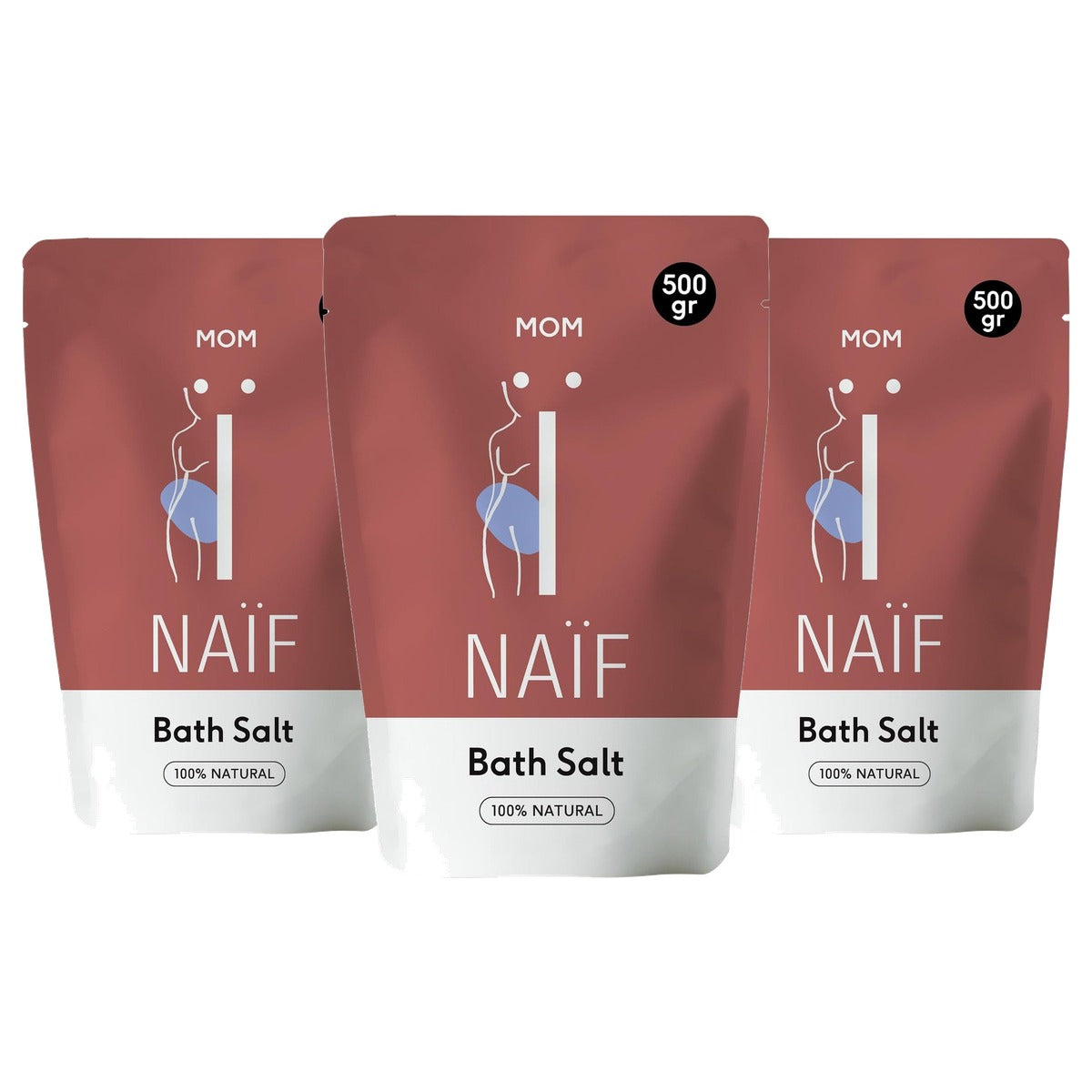 Naïf Magnesium Badzout 3 x 500 g - Voordeelverpakking