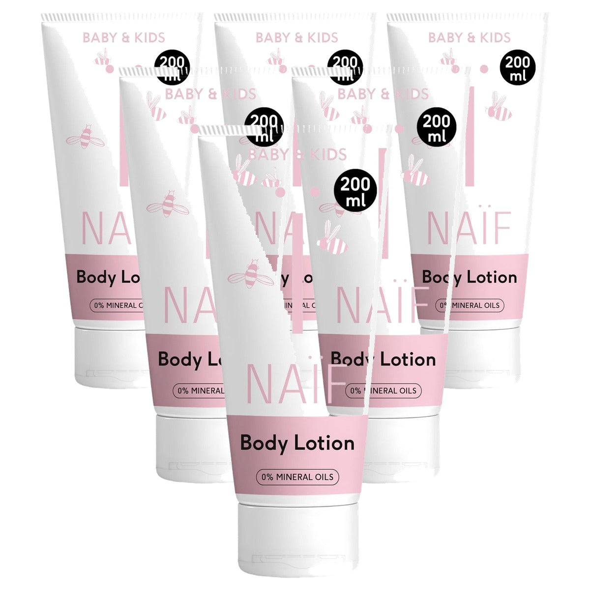 Naïf Voedende Bodylotion Baby & Kind 6 x 200 ml - Voordeelverpakking