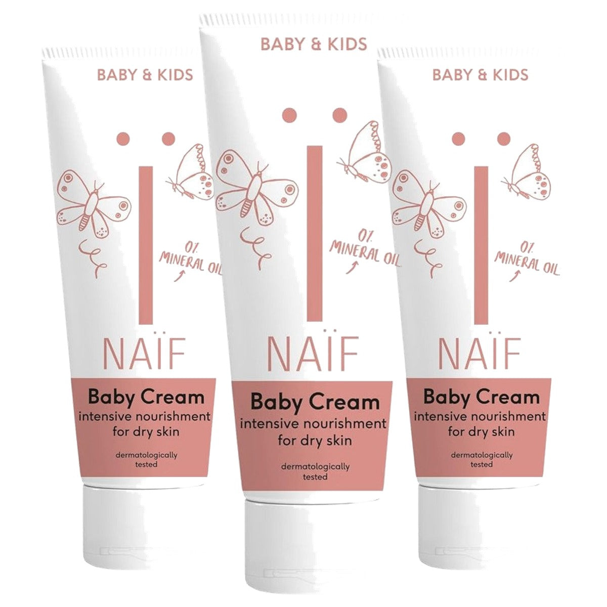 Naïf Voedende Verzorgende Crème Baby & Kind 3 x 75 ml - Voordeelverpakking