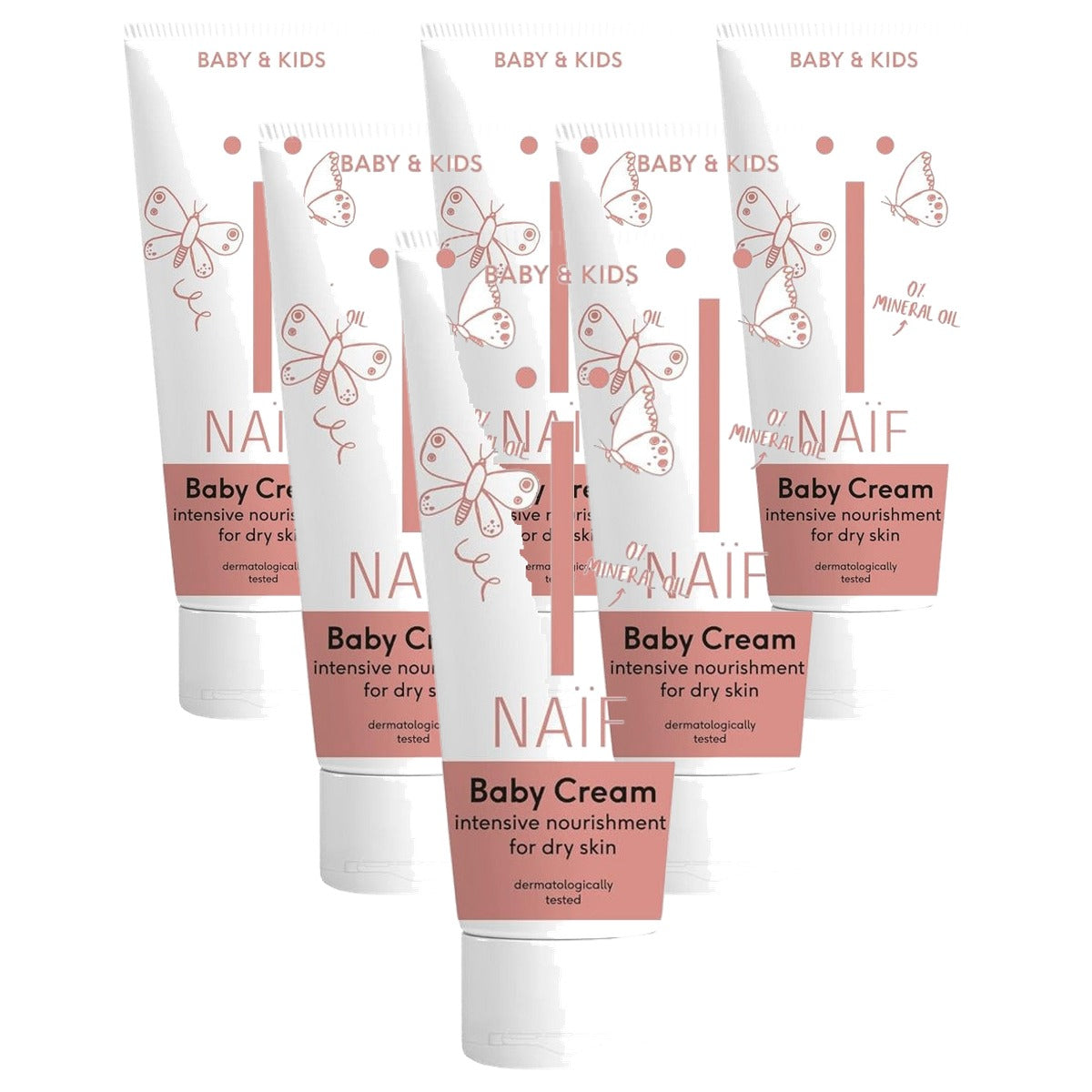 Naïf Voedende Verzorgende Crème Baby & Kind 6 x 75 ml - Voordeelverpakking