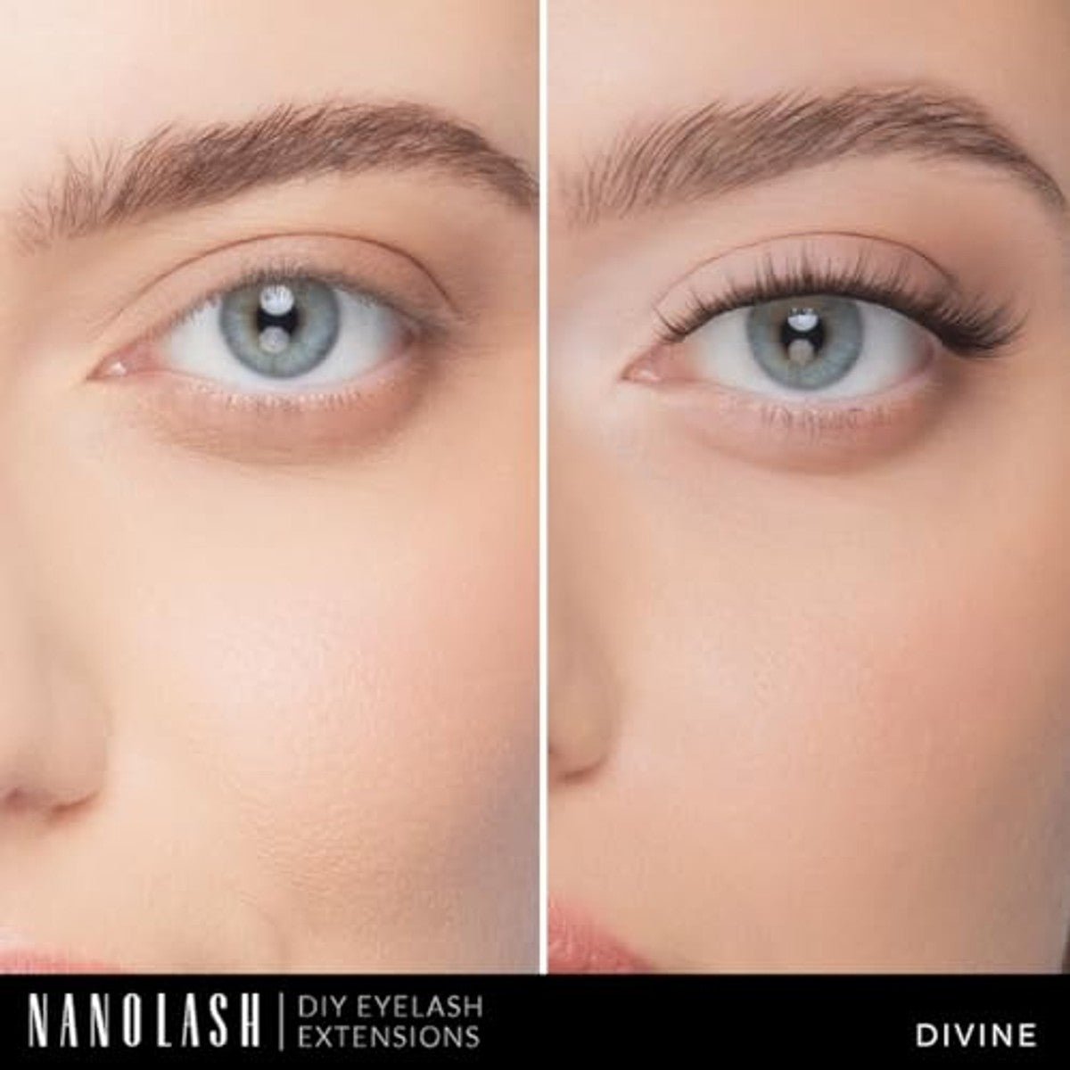 Nanolash Clusterwimpers 36 stuks Zwart (Divine) - 6-pack door Nanolash nu bij Huishoudvoordeel