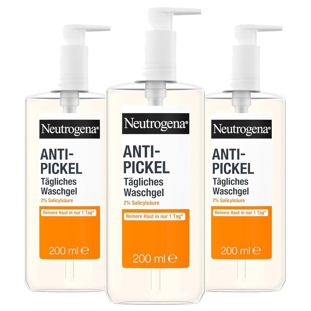 Neutrogena Anti-puistjes Dagelijkse Wasgel 3 x 200 ml - Voordeelverpakking