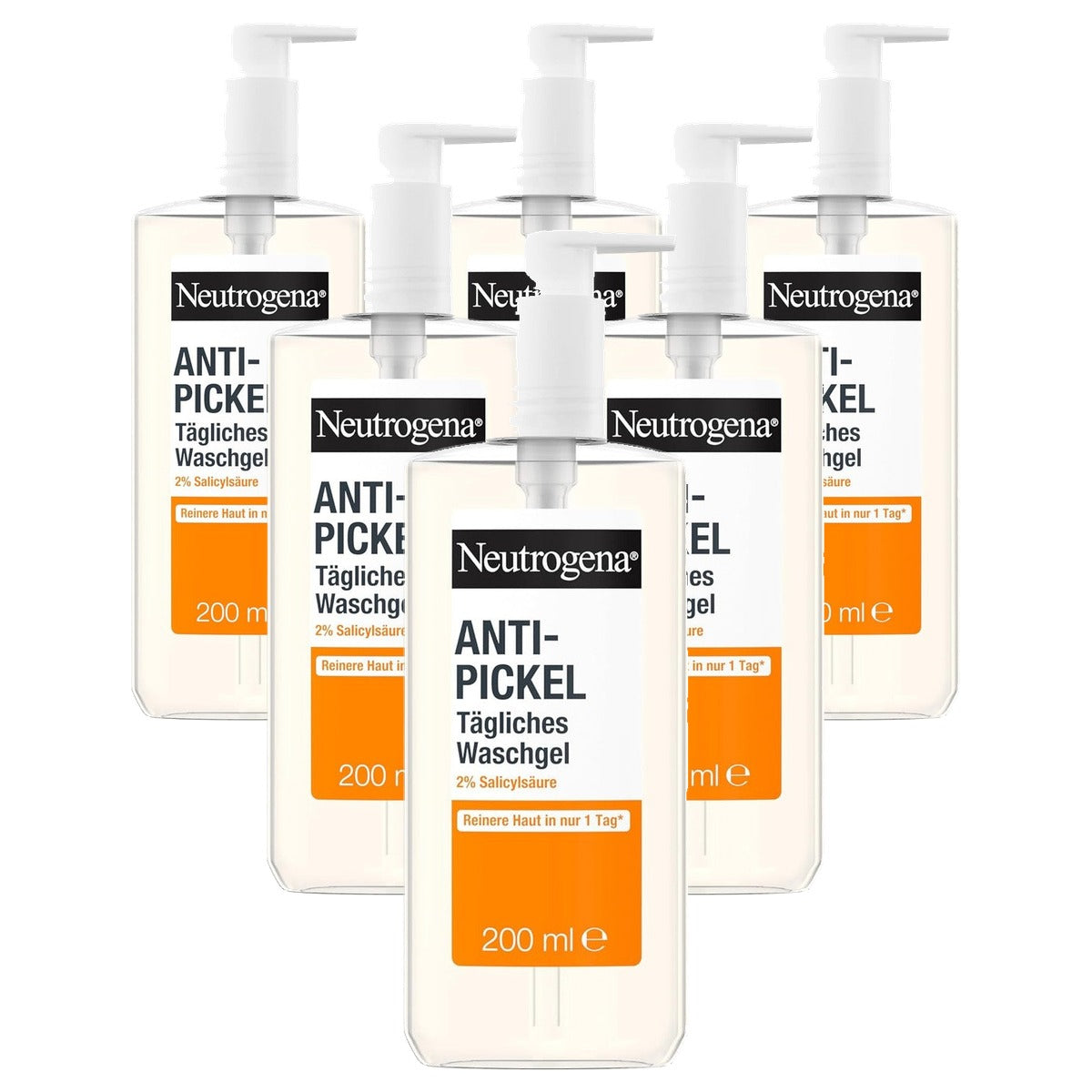 Neutrogena Anti-puistjes Dagelijkse Wasgel 6 x 200 ml - Voordeelverpakking