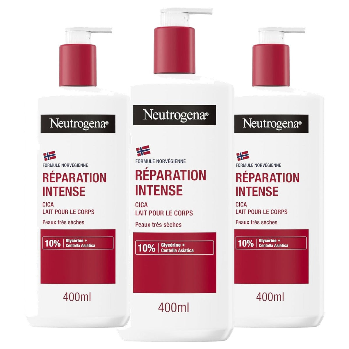 Neutrogena Cica Intense Repair Body Lotion 3 x 400 ml - Voordeelverpakking