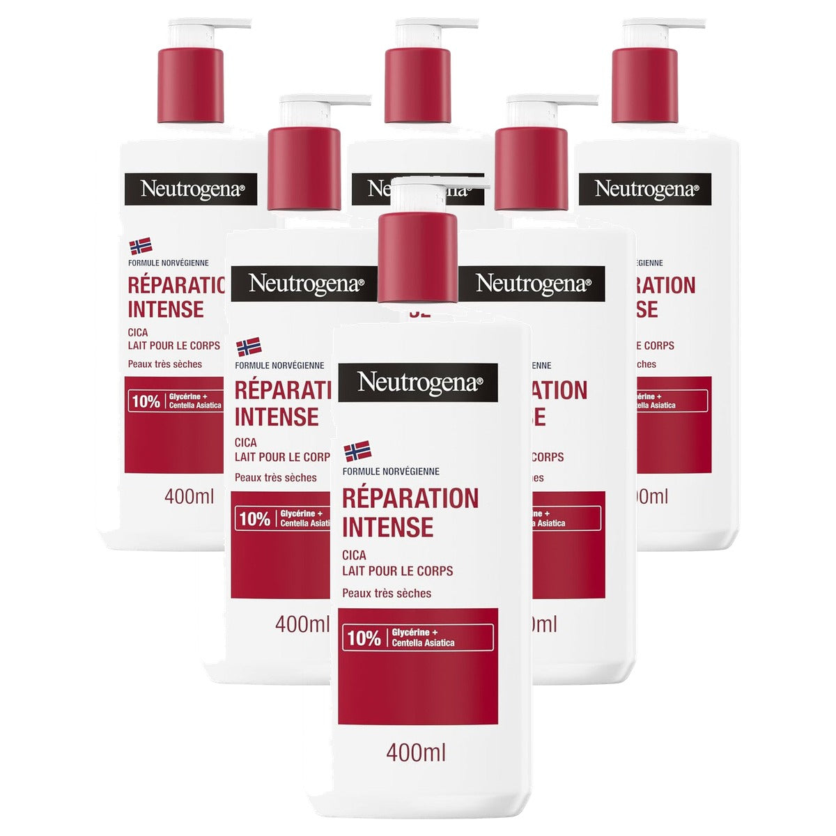 Neutrogena Cica Intense Repair Body Lotion 6 x 400 ml - Voordeelverpakking